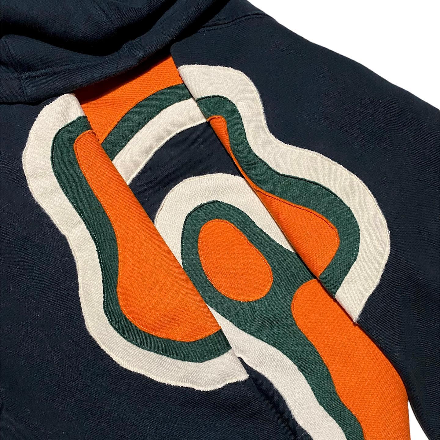 Reworked Nike Cell Hoodie Black/Orange