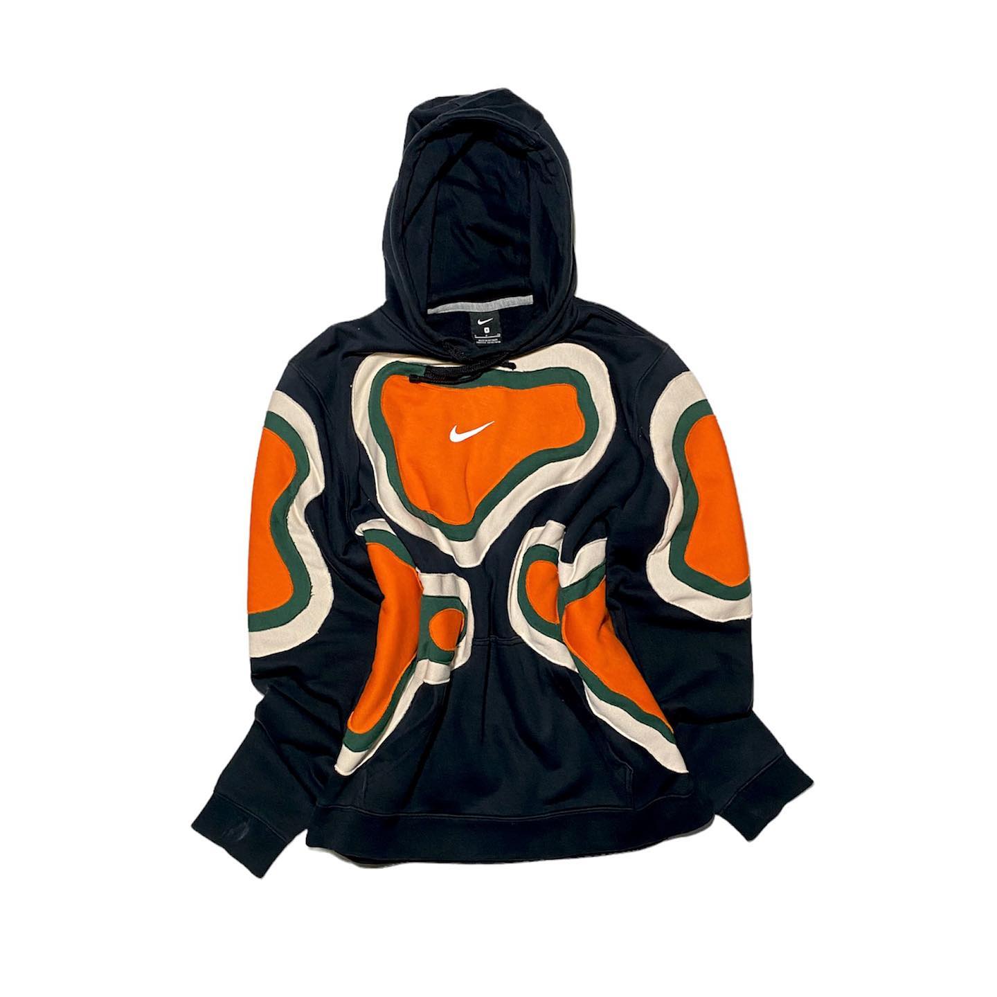 Reworked Nike Cell Hoodie Black/Orange