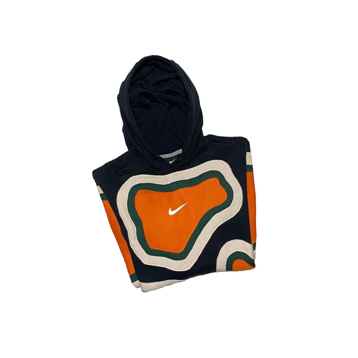 Reworked Nike Cell Hoodie Black/Orange