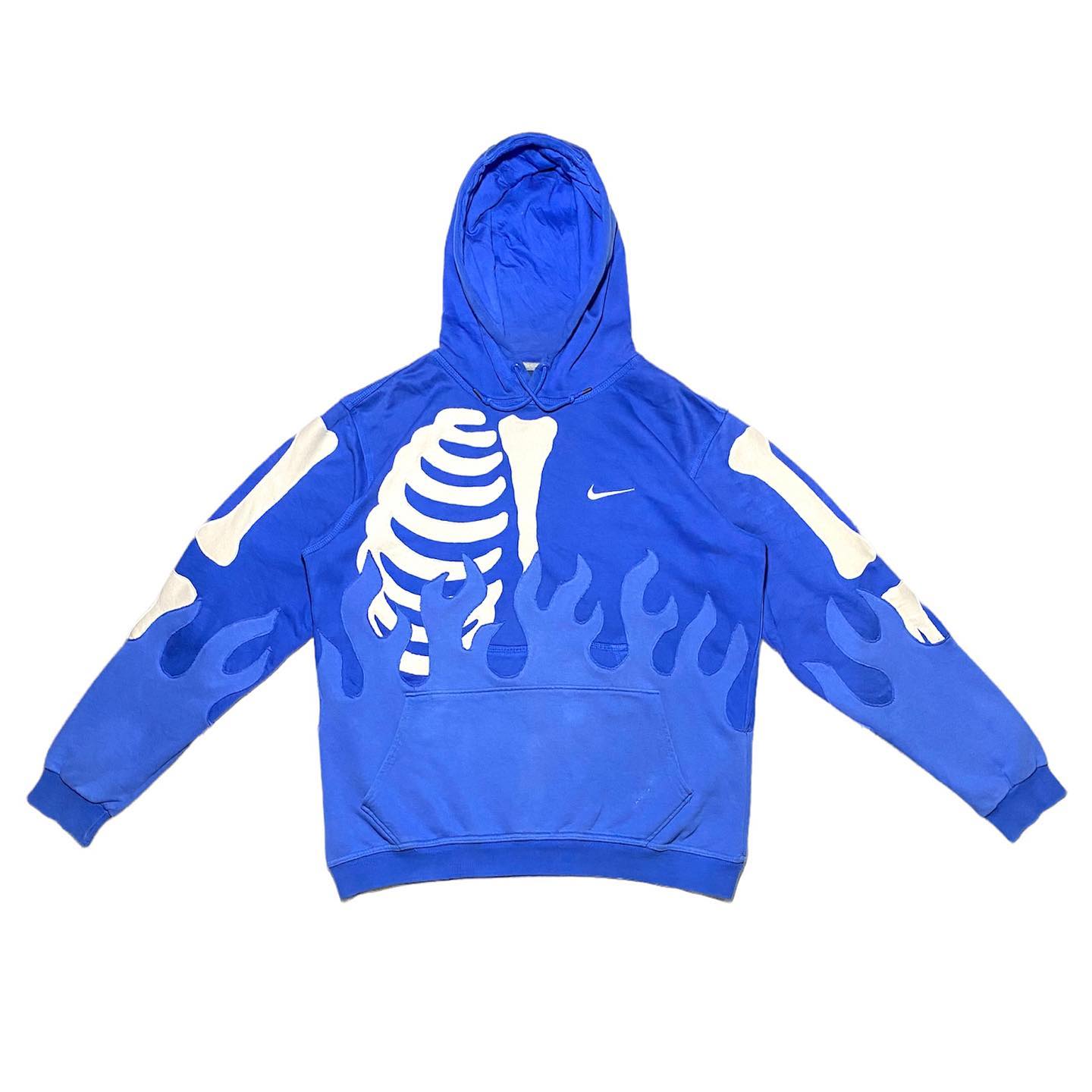 Reworked Nike Skeleton Hoodie Blue/White