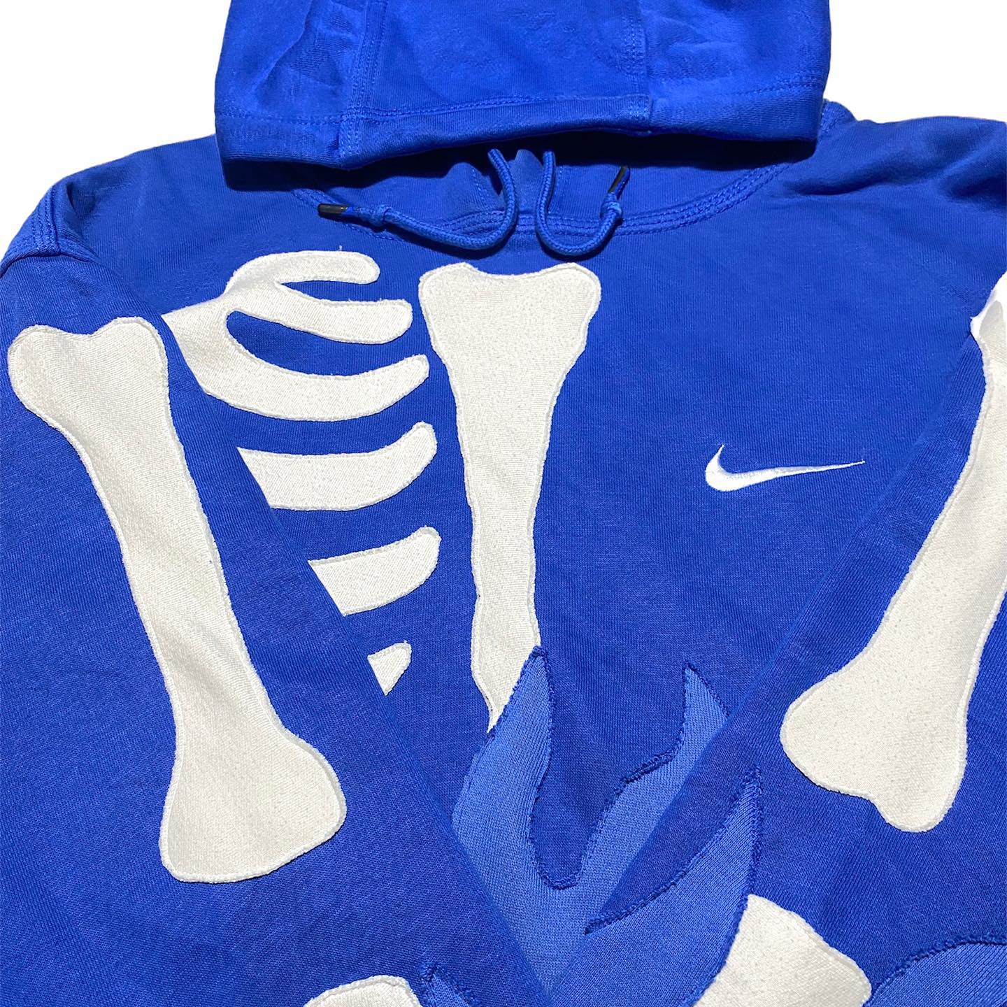 Reworked Nike Skeleton Hoodie Blue/White