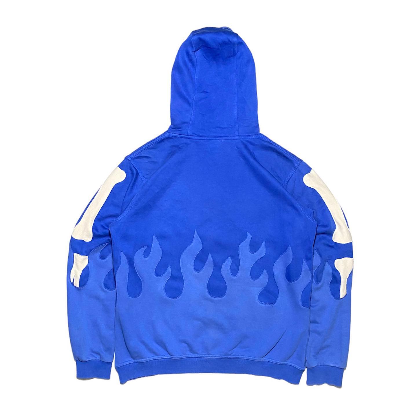 Reworked Nike Skeleton Hoodie Blue/White