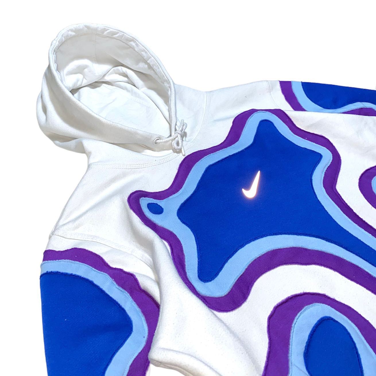 Reworked Nike Cell Hoodie Blue/White