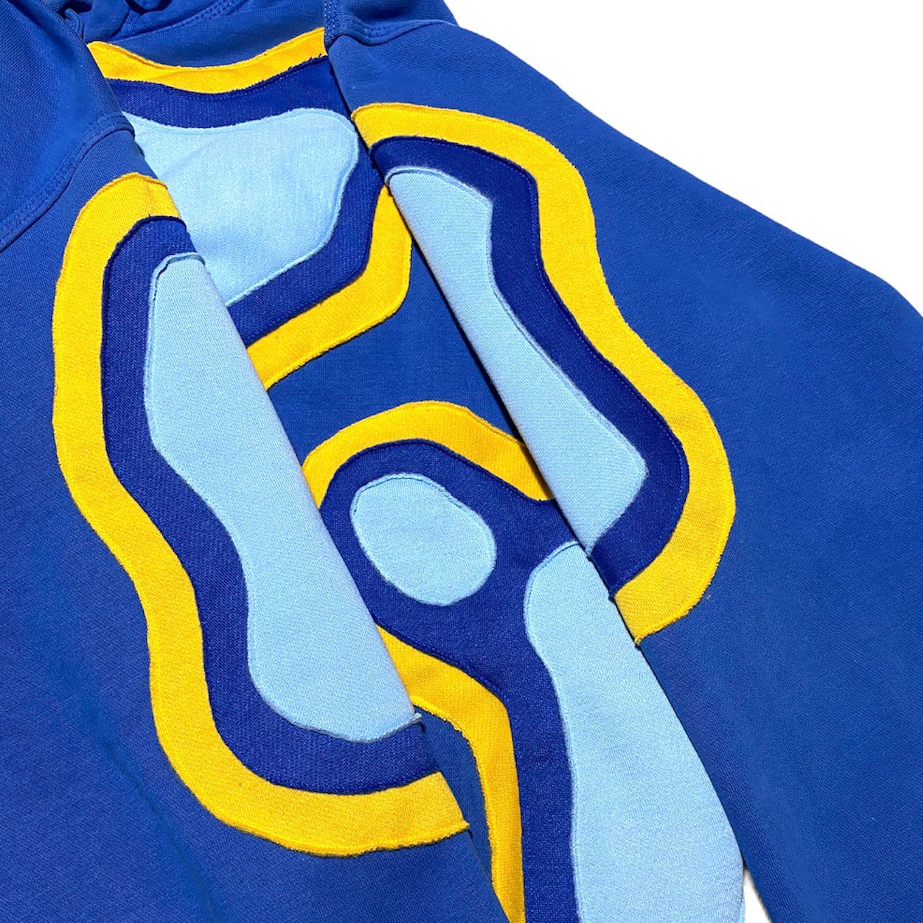 Reworked Nike Cell Hoodie Blue/Yellow/Sky