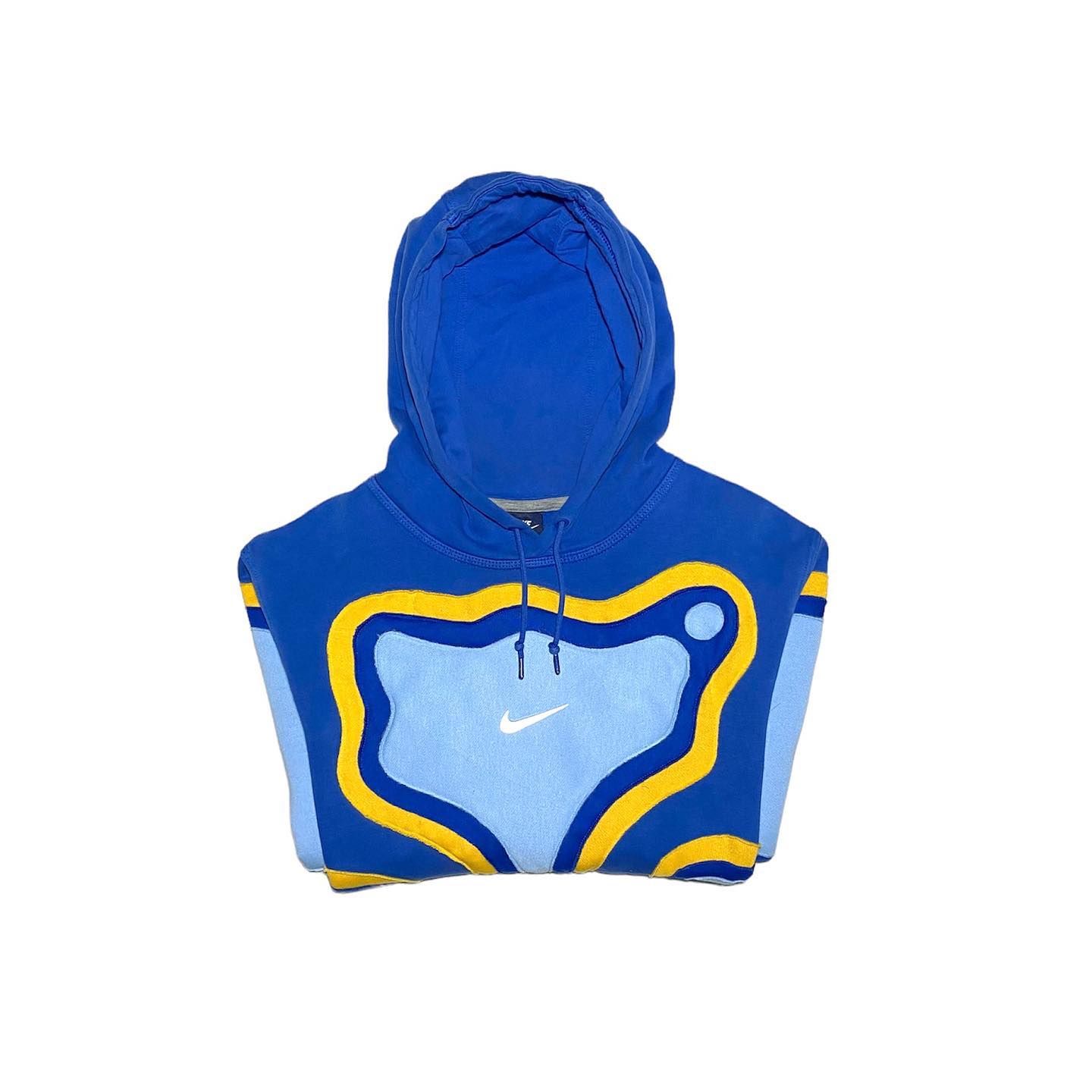 Reworked Nike Cell Hoodie Blue/Yellow/Sky