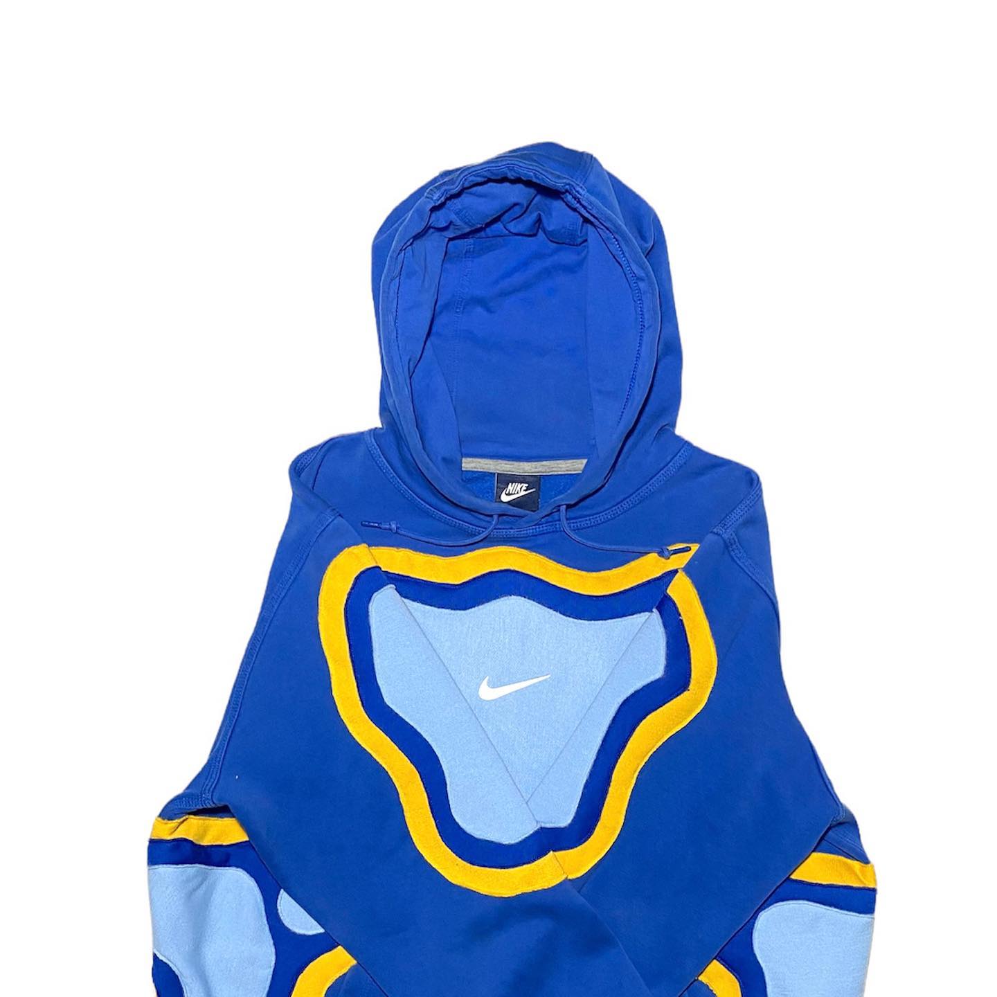 Reworked Nike Cell Hoodie Blue/Yellow/Sky