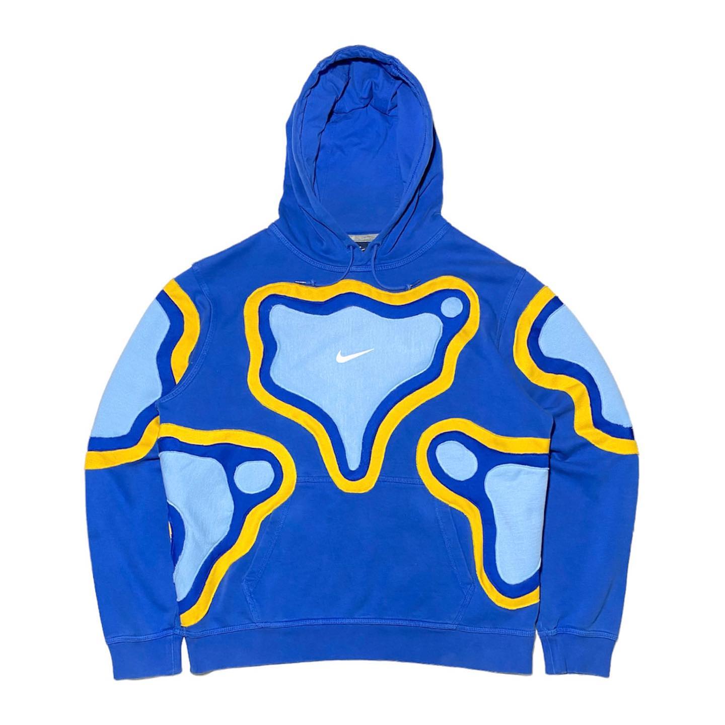 Reworked Nike Cell Hoodie Blue/Yellow/Sky