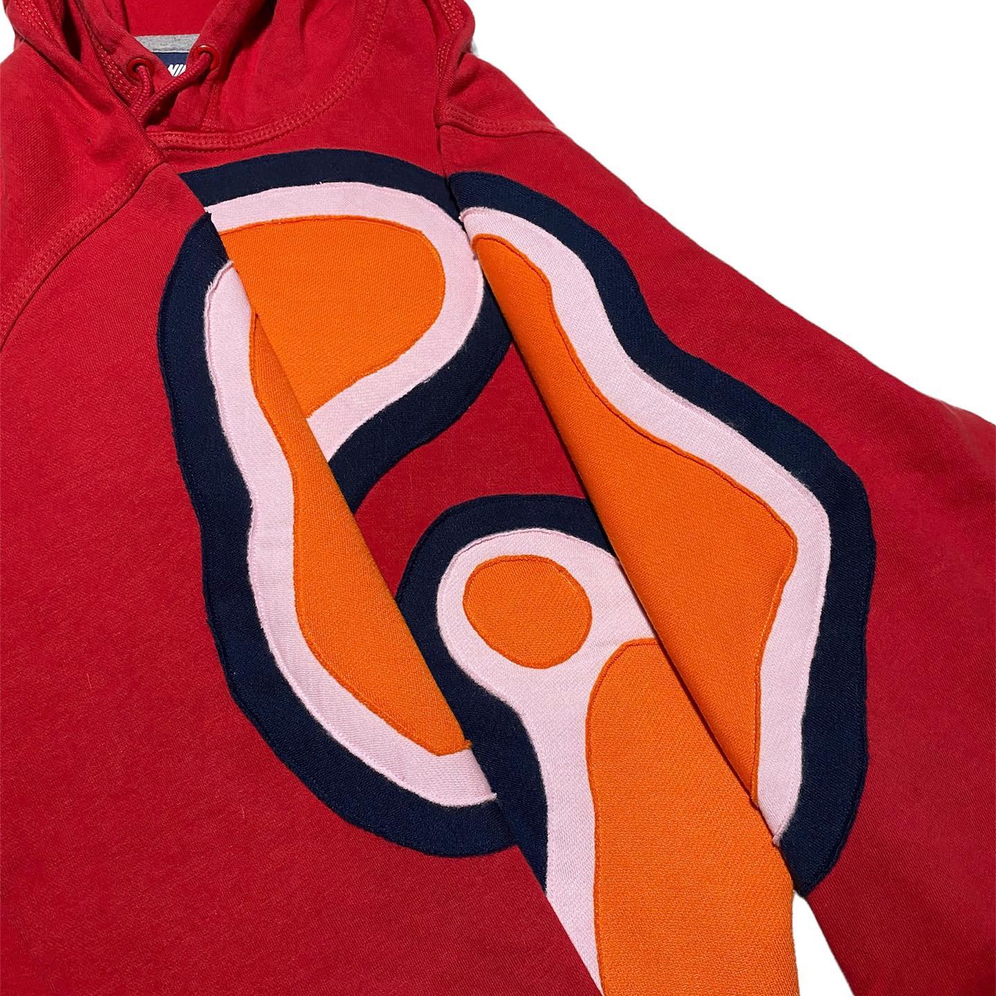 Reworked Nike Cell Hoodie Red/Black/Orange