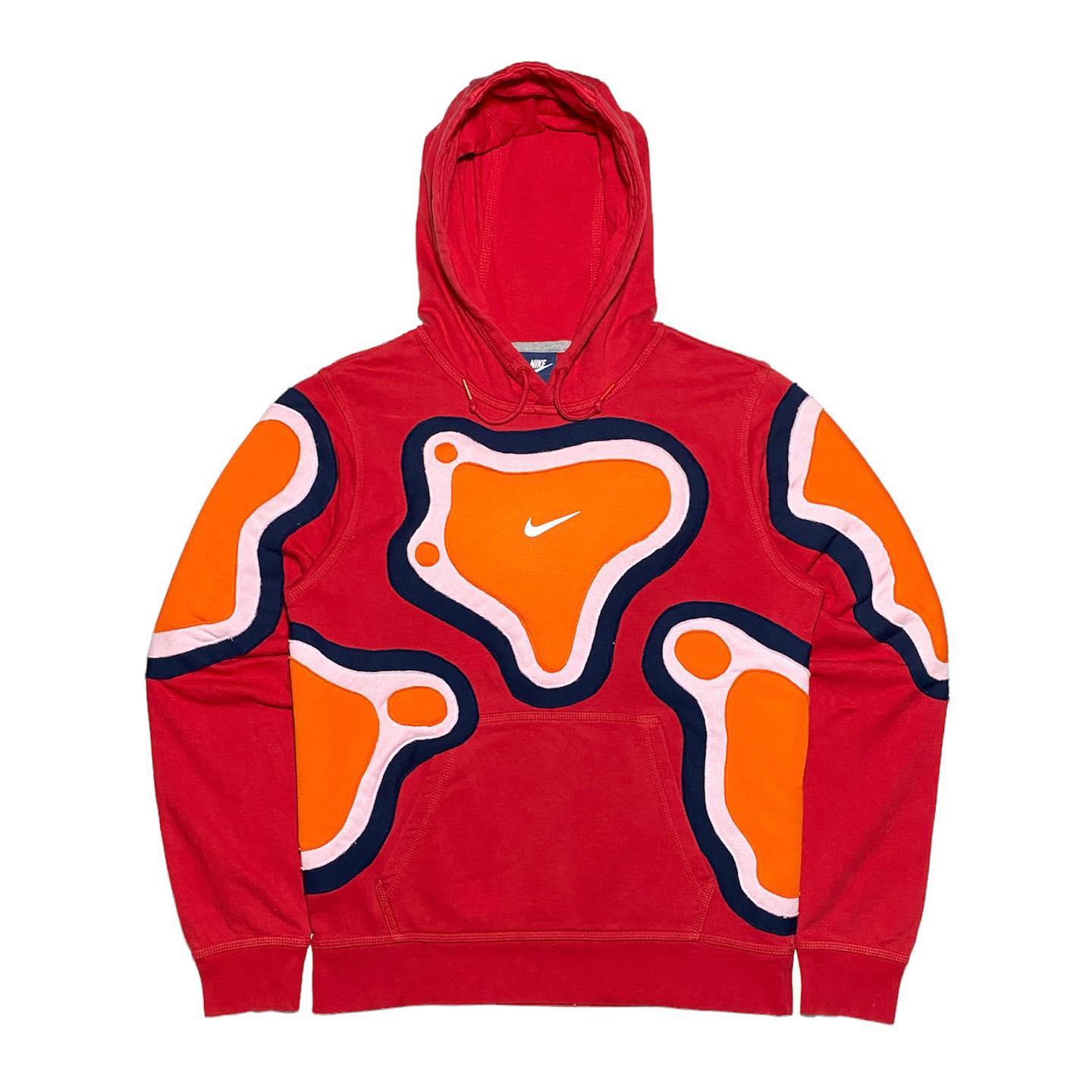 Reworked Nike Cell Hoodie Red/Black/Orange