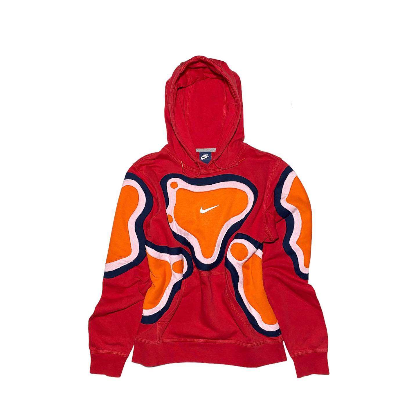 Reworked Nike Cell Hoodie Red/Black/Orange