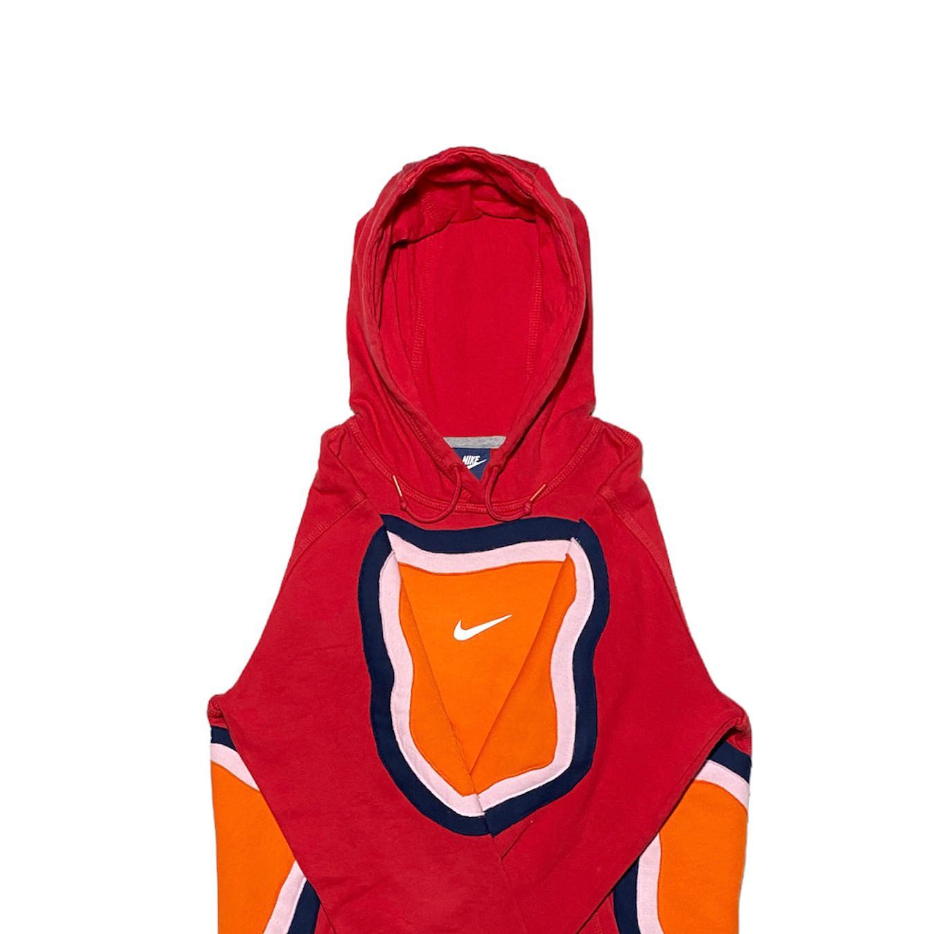 Reworked Nike Cell Hoodie Red/Black/Orange