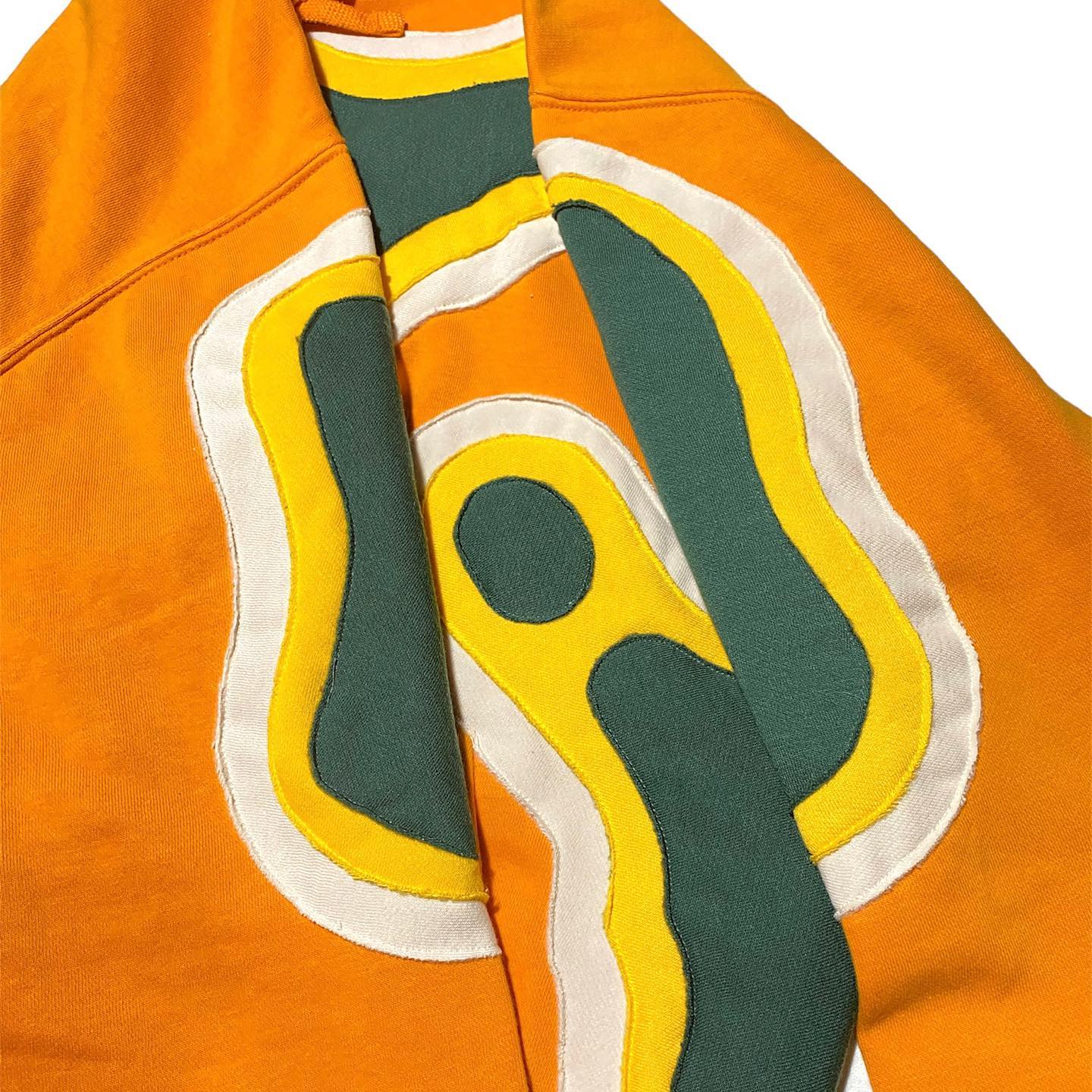 Reworked Nike Cell Hoodie Orange/Yellow/Green