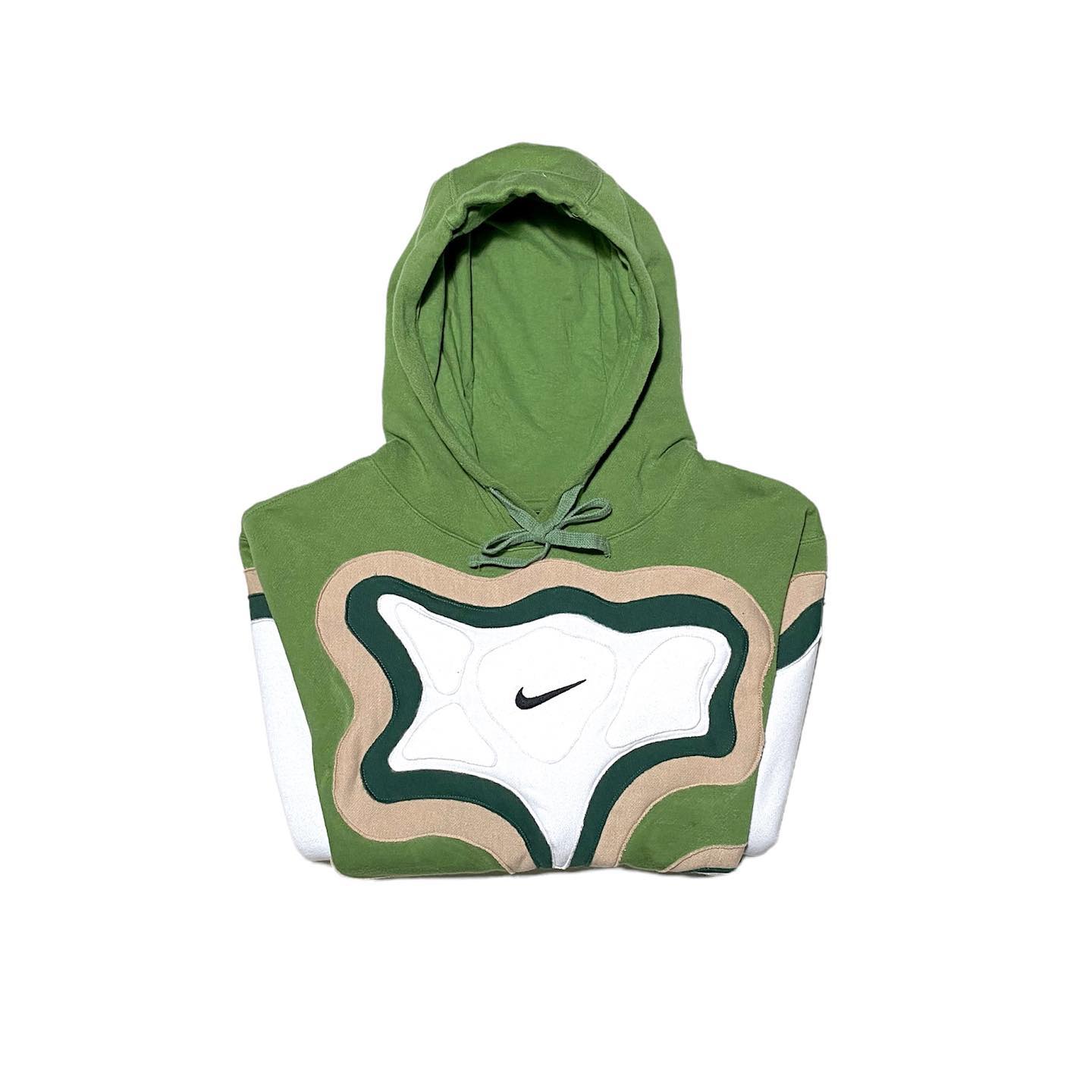 Reworked Nike Cell Hoodie Green/White