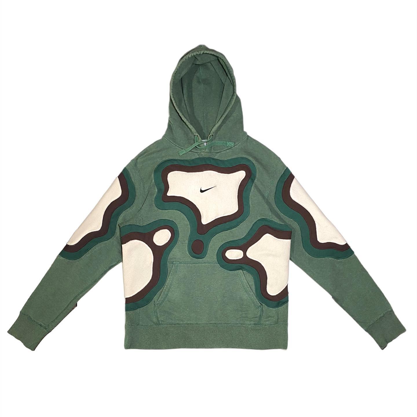 Reworked Nike Plasma Hoodie Green/White