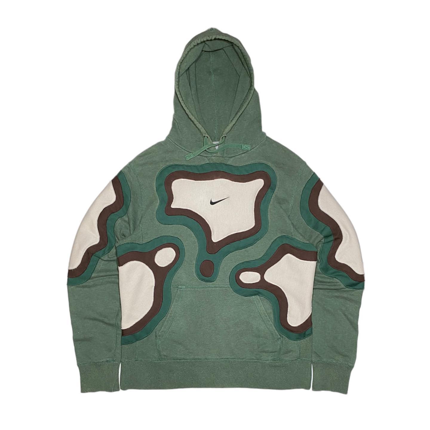 Reworked Nike Plasma Hoodie Green/White