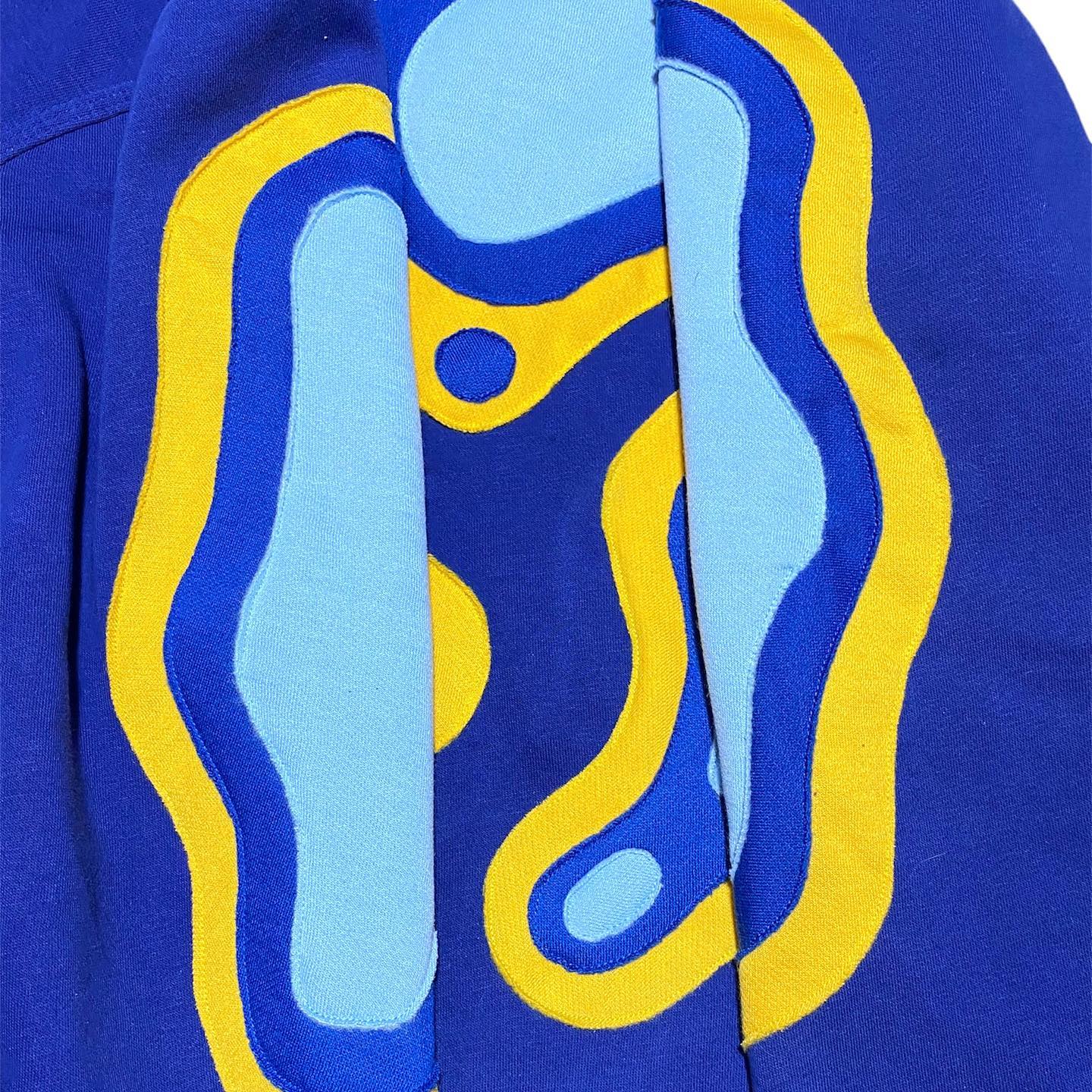 Reworked Nike Plasma Sweatshirt Blue/Yellow