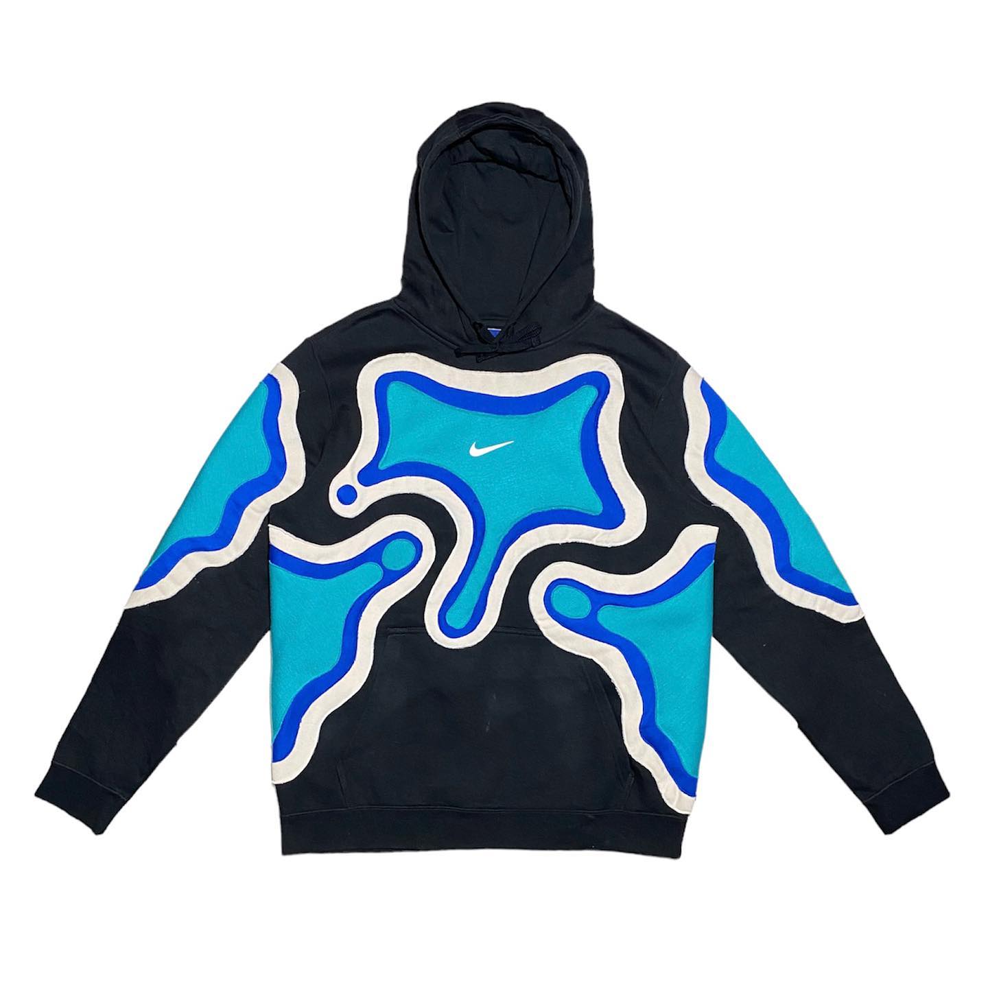 Reworked Nike Plasma Hoodie Ocean