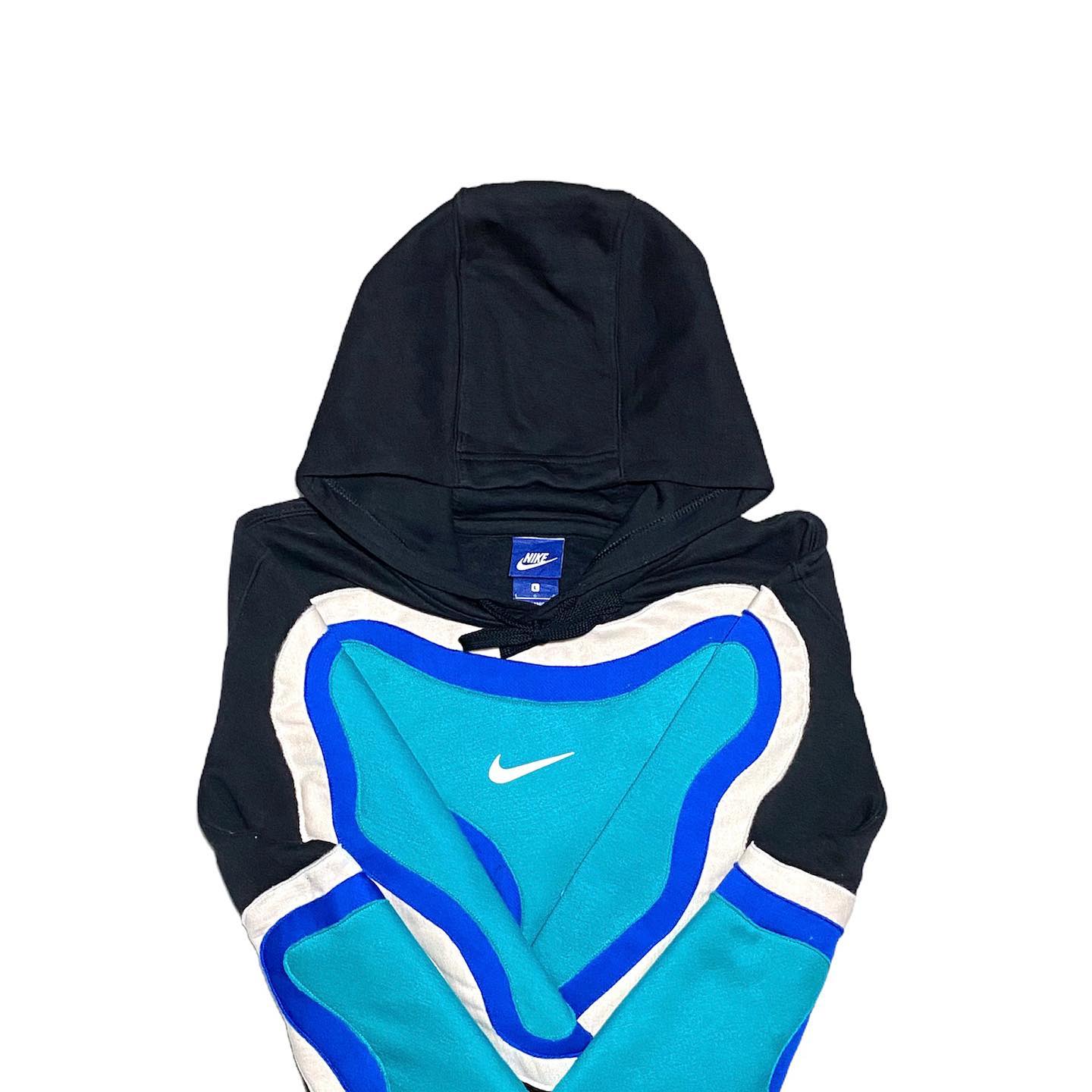 Reworked Nike Plasma Hoodie Ocean