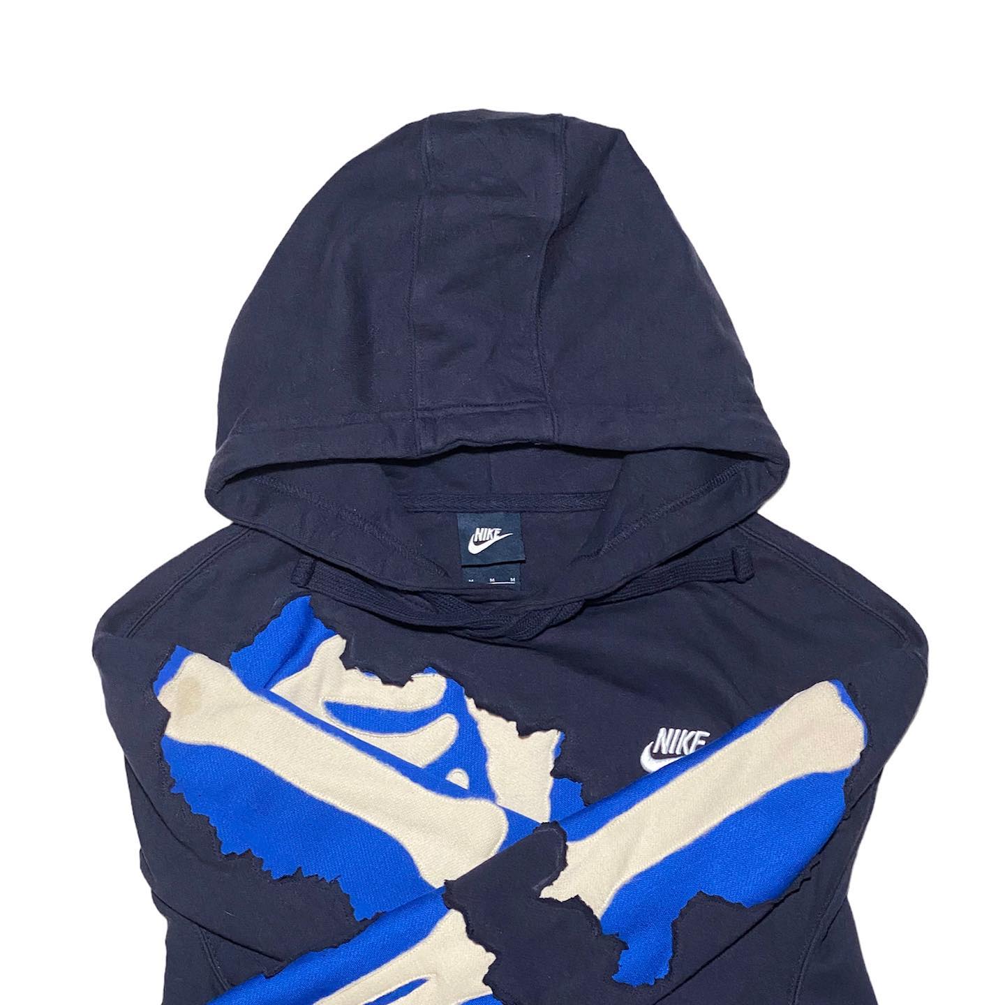 Reworked Nike Rip Skeleton Hoodie Black/Blue