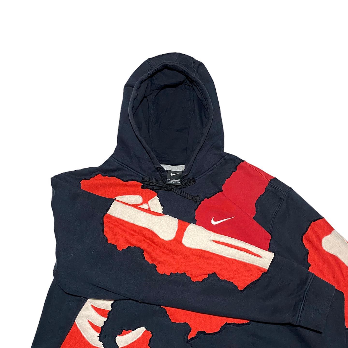 Reworked Nike Rip Skeleton Hoodie Black/Red