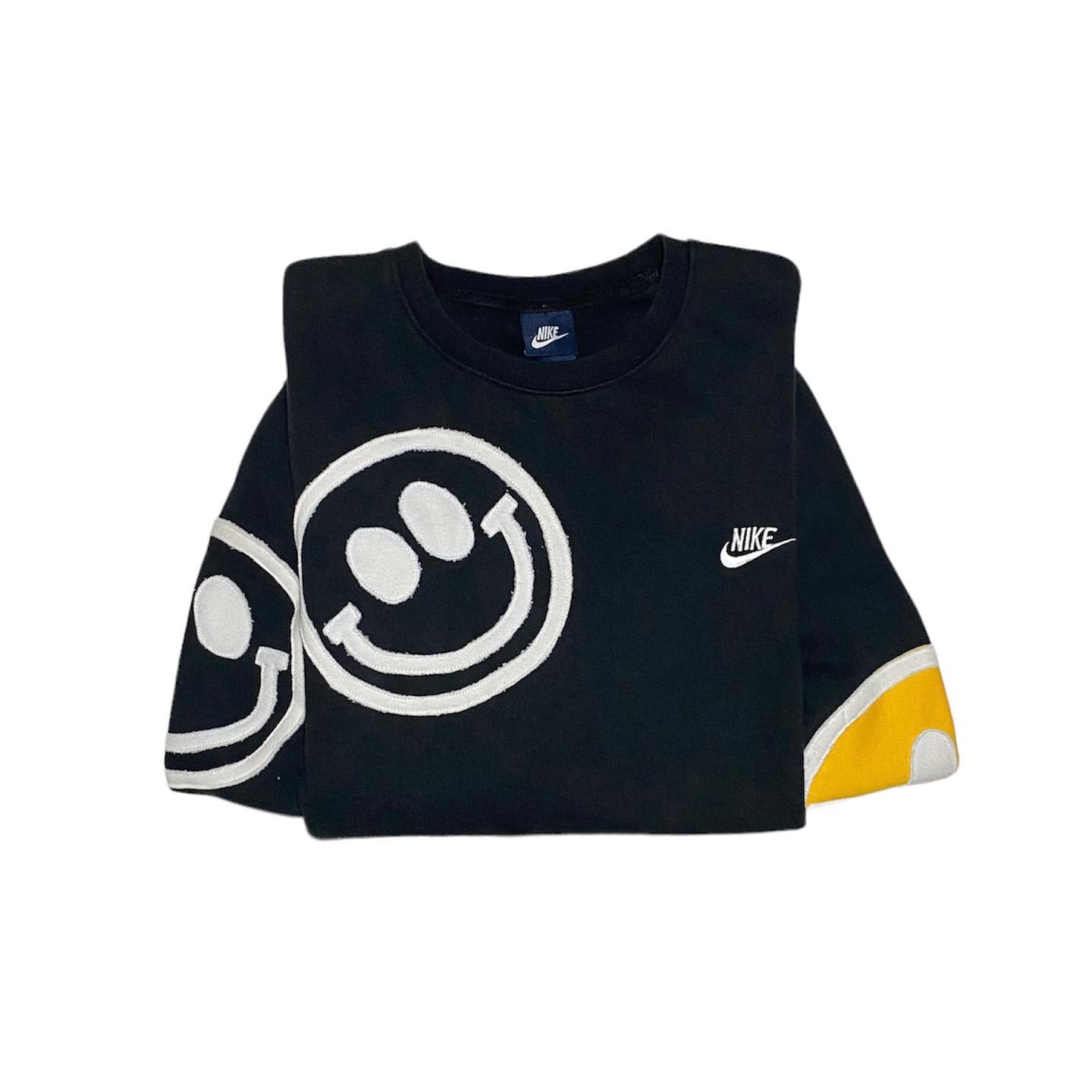 Reworked Nike Smiley Sweatshirt Black/Purple