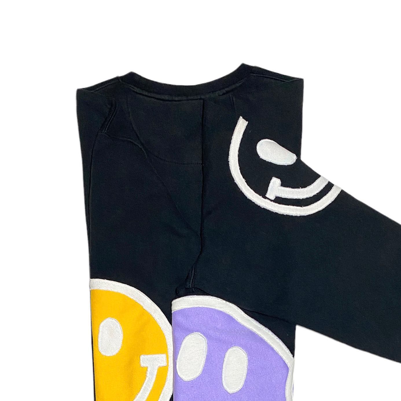 Reworked Nike Smiley Sweatshirt Black/Purple