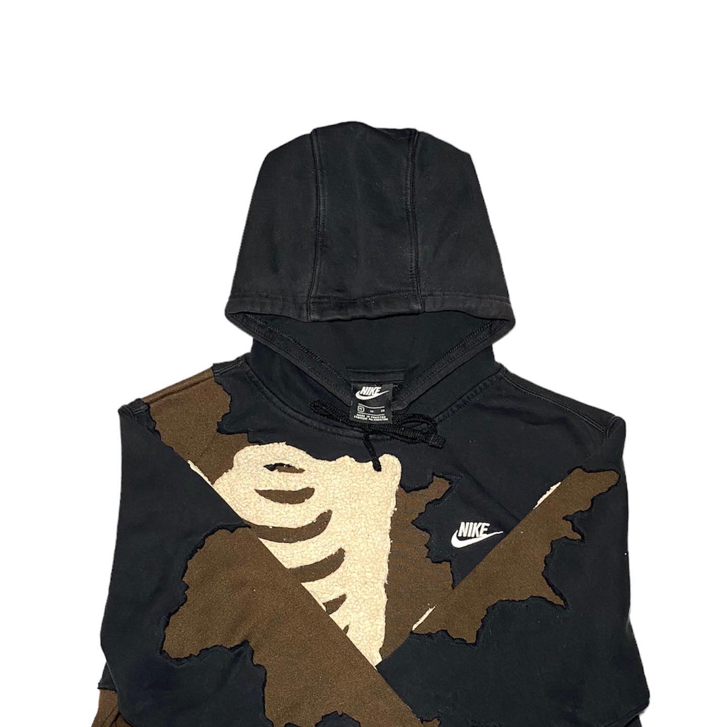 Reworked Nike Skeleton Rib Choco Hoodie