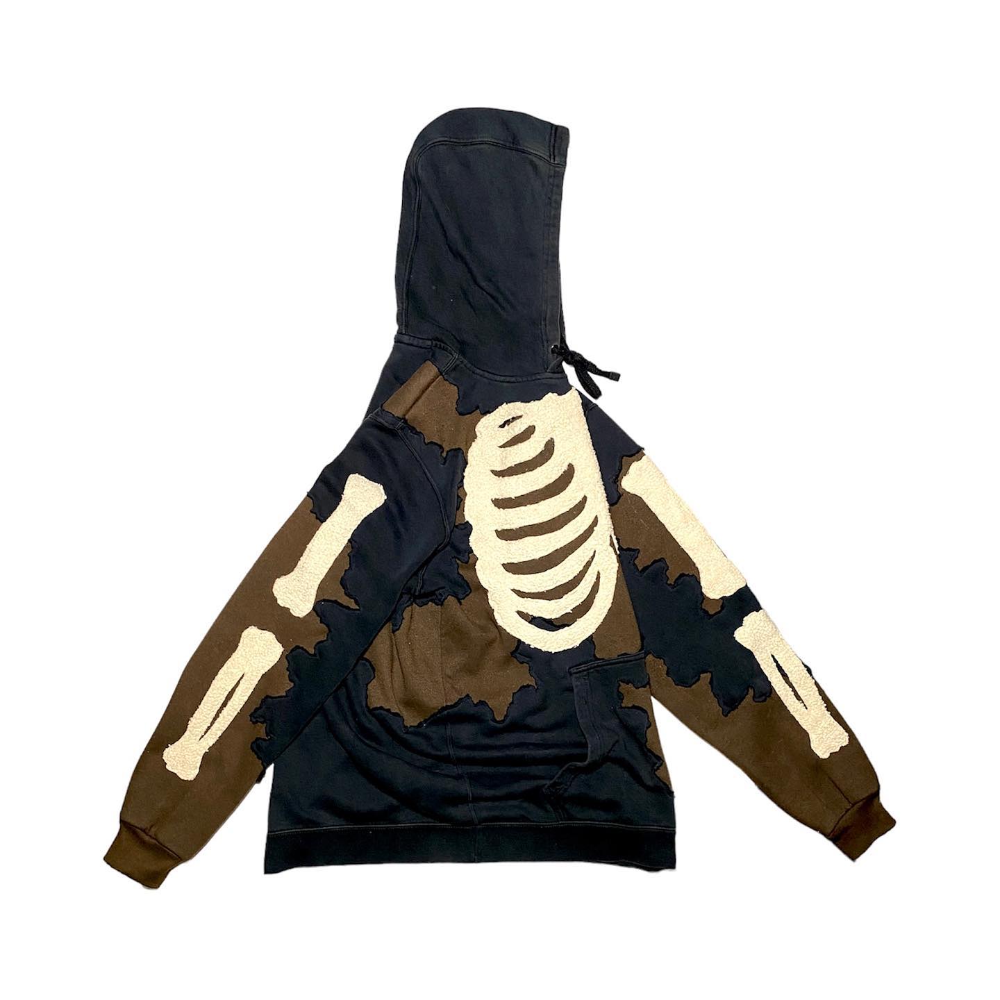 Reworked Nike Skeleton Rib Choco Hoodie