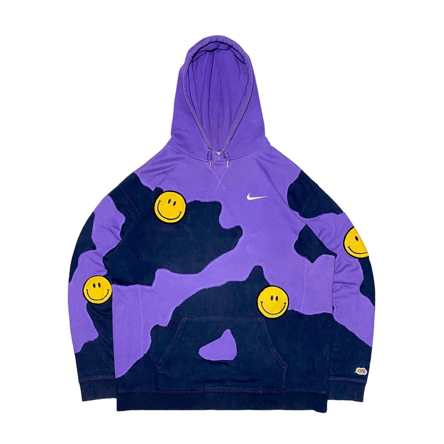 Reworked Nike Scratch Smiley Hoodie