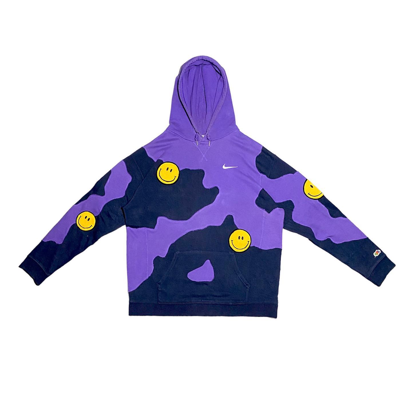 Reworked Nike Scratch Smiley Hoodie