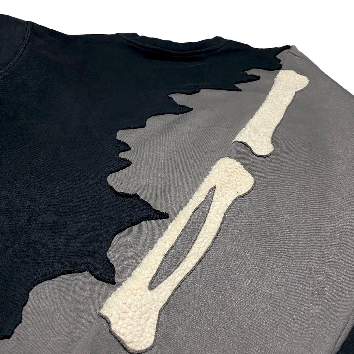 Reworked Nike Scratch Skeleton Sweatshirt Black/Gray