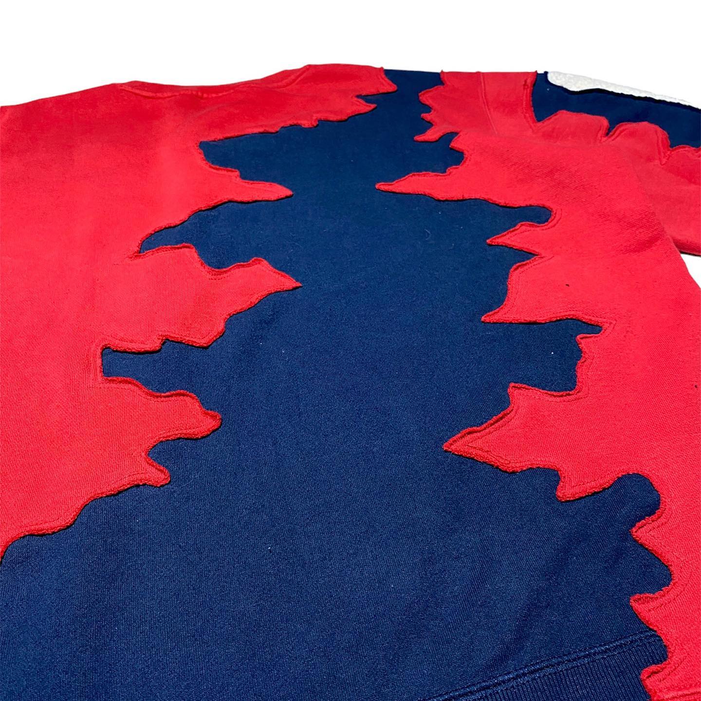 Reworked Nike Scratch Skeleton Sweatshirt Blue/Red