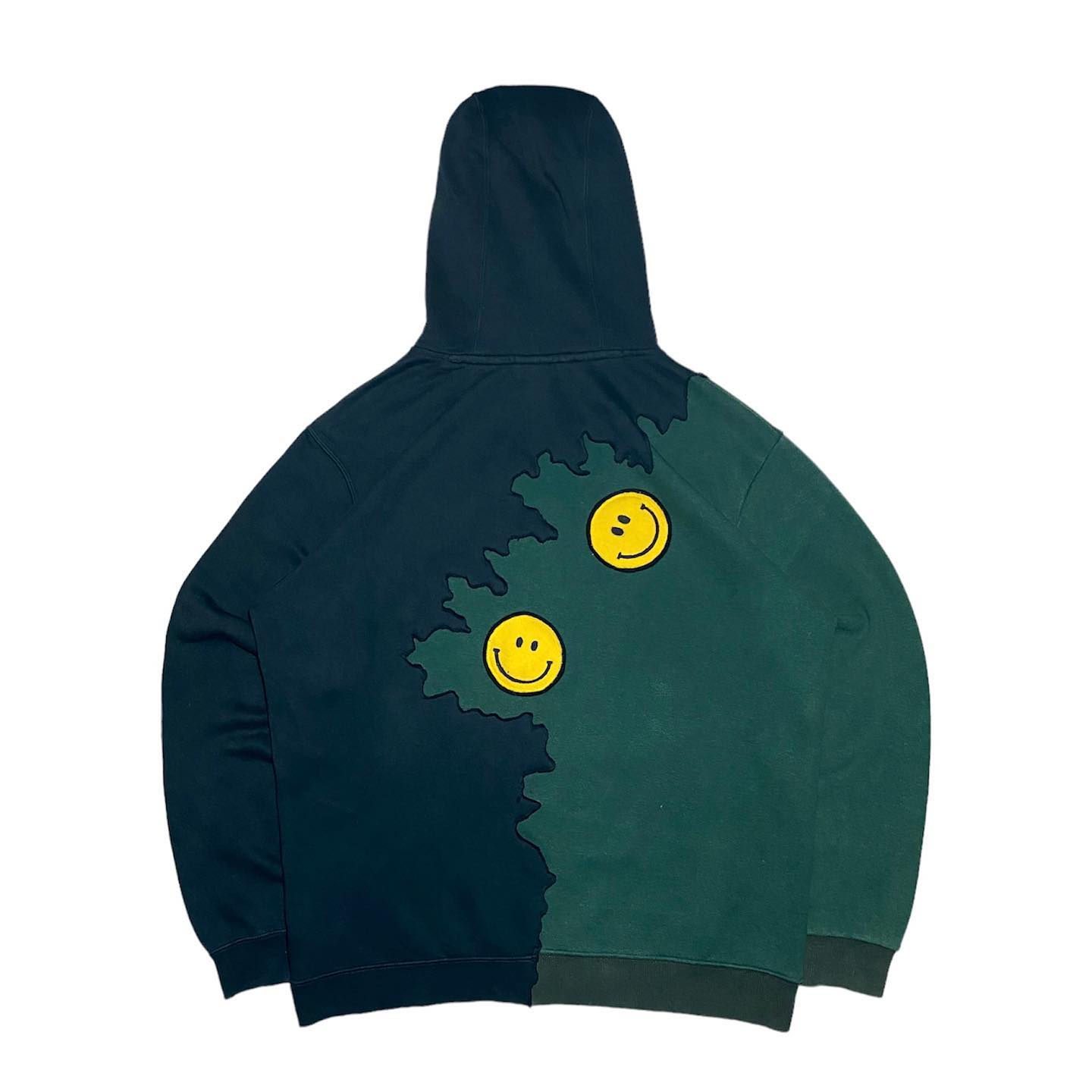 Reworked Nike Smiley Hoodie Black/Green