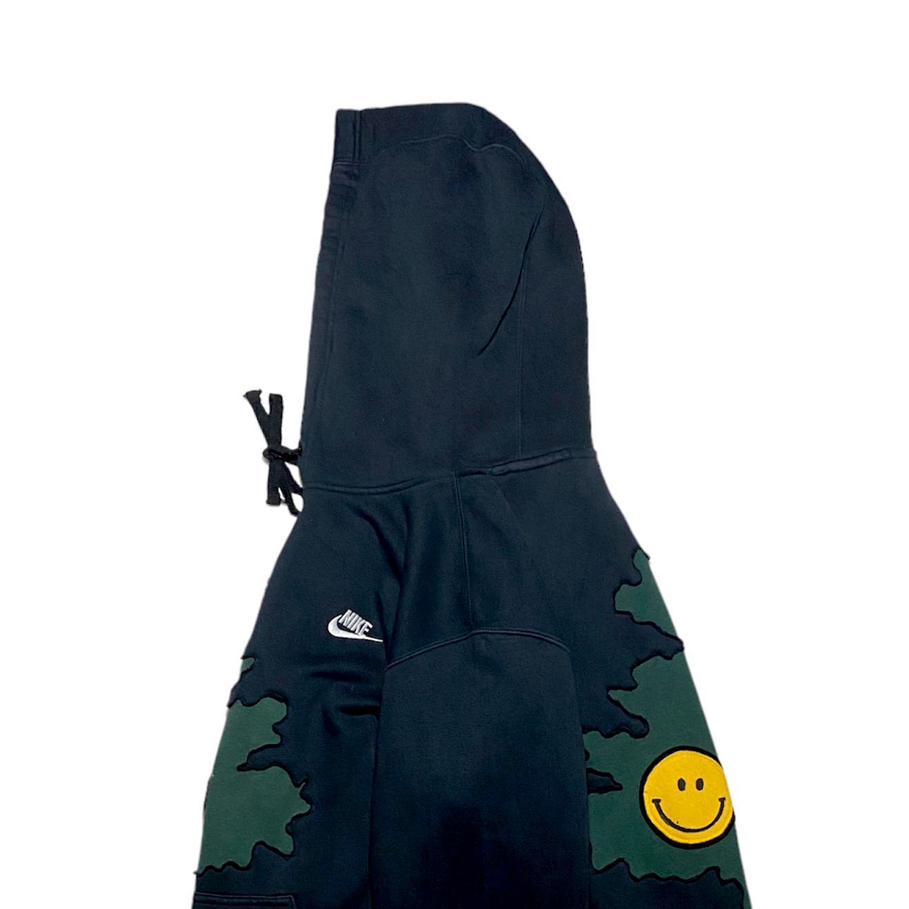 Reworked Nike Smiley Hoodie Black/Green