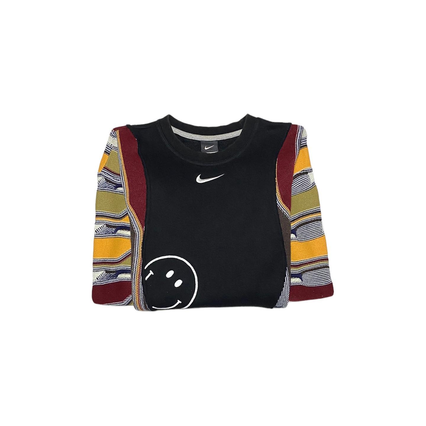 Reworked Nike Knit Smiley Sweatshirt