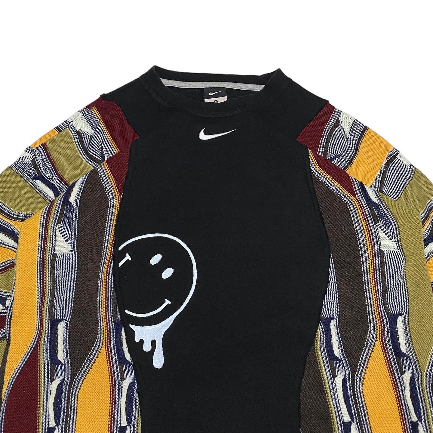 Reworked Nike Knit Smiley Sweatshirt