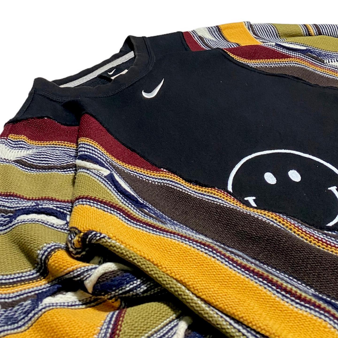 Reworked Nike Knit Smiley Sweatshirt