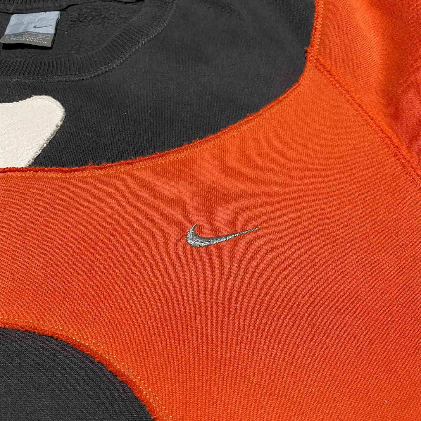 Reworked Nike Skeleton Sweatshirt Black/Orange/White