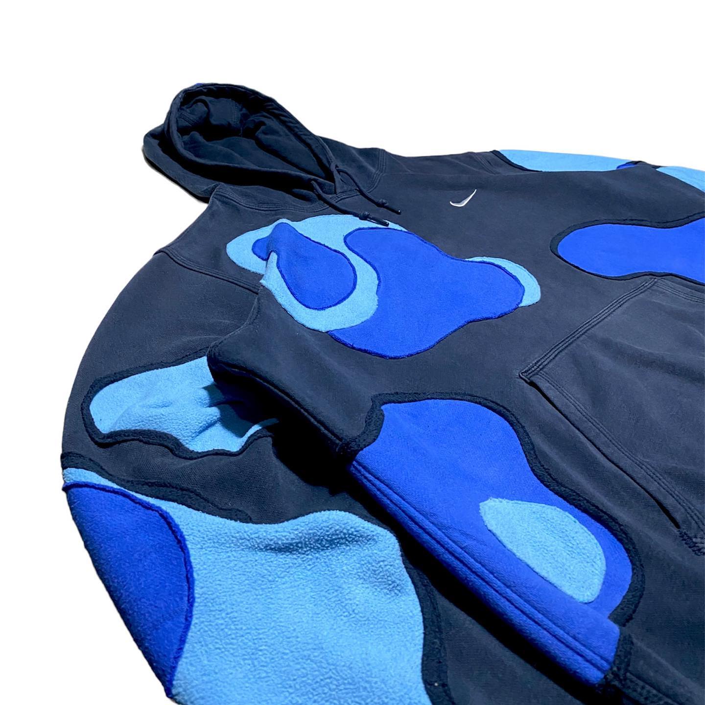 Reworked Nike Water Cell Hoodie Blue