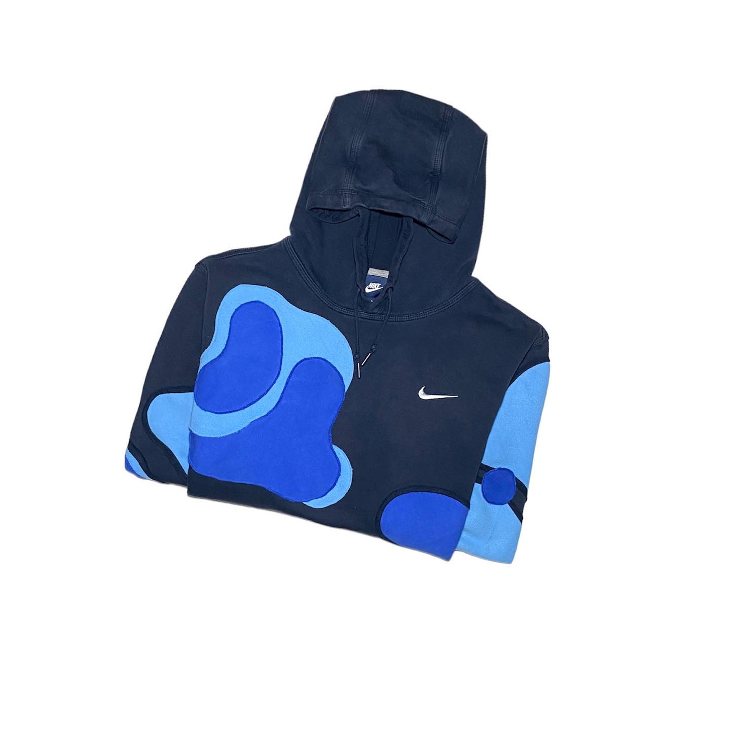 Reworked Nike Water Cell Hoodie Blue