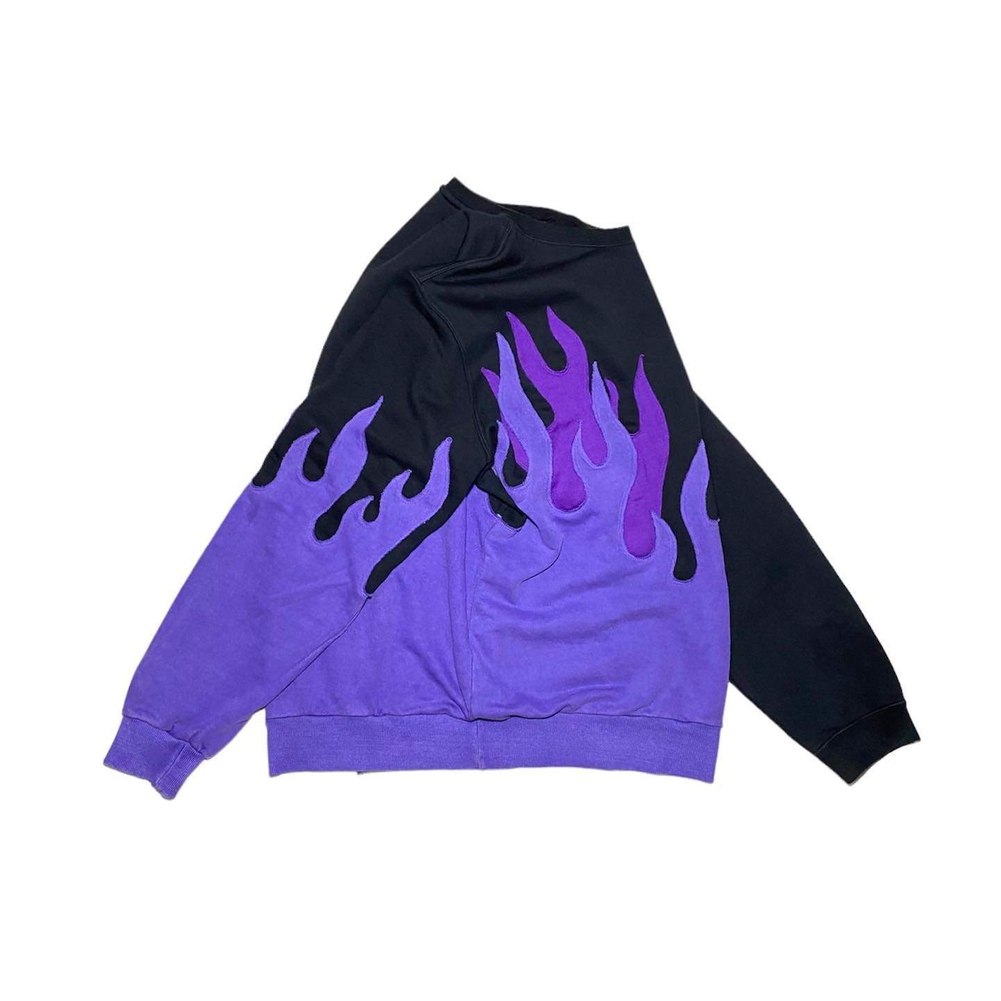 Reworked Nike Purple Flames Sweatshirt