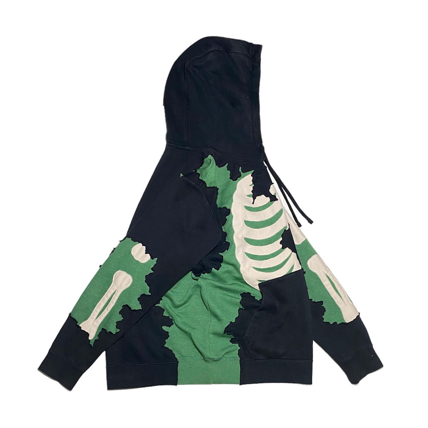 Reworked Nike Skeleton Scratch Hoodie Green