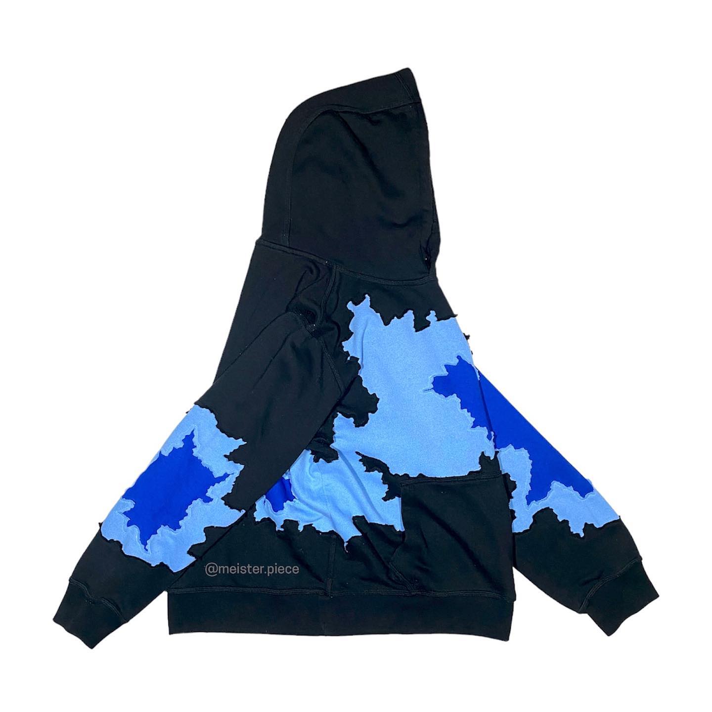 Reworked Nike Scars Hoodie Blue