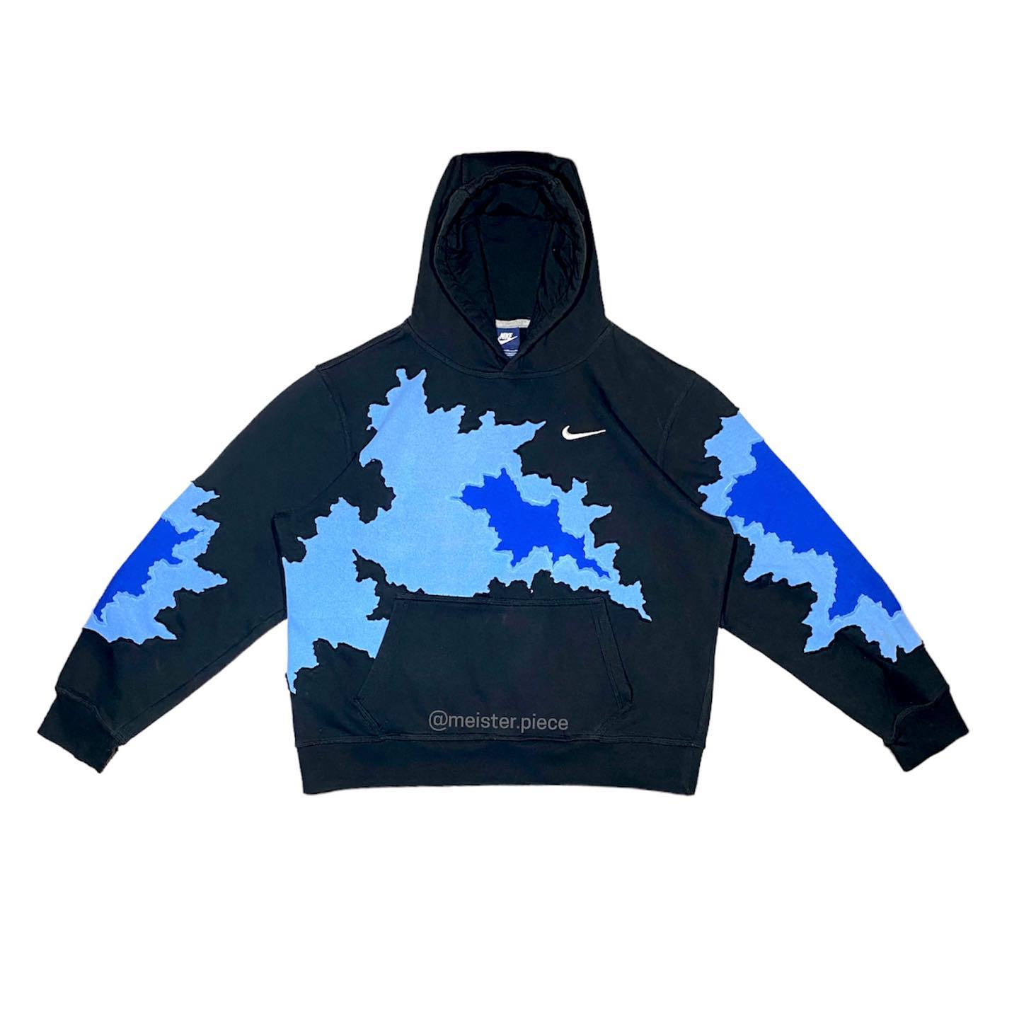 Reworked Nike Scars Hoodie Blue