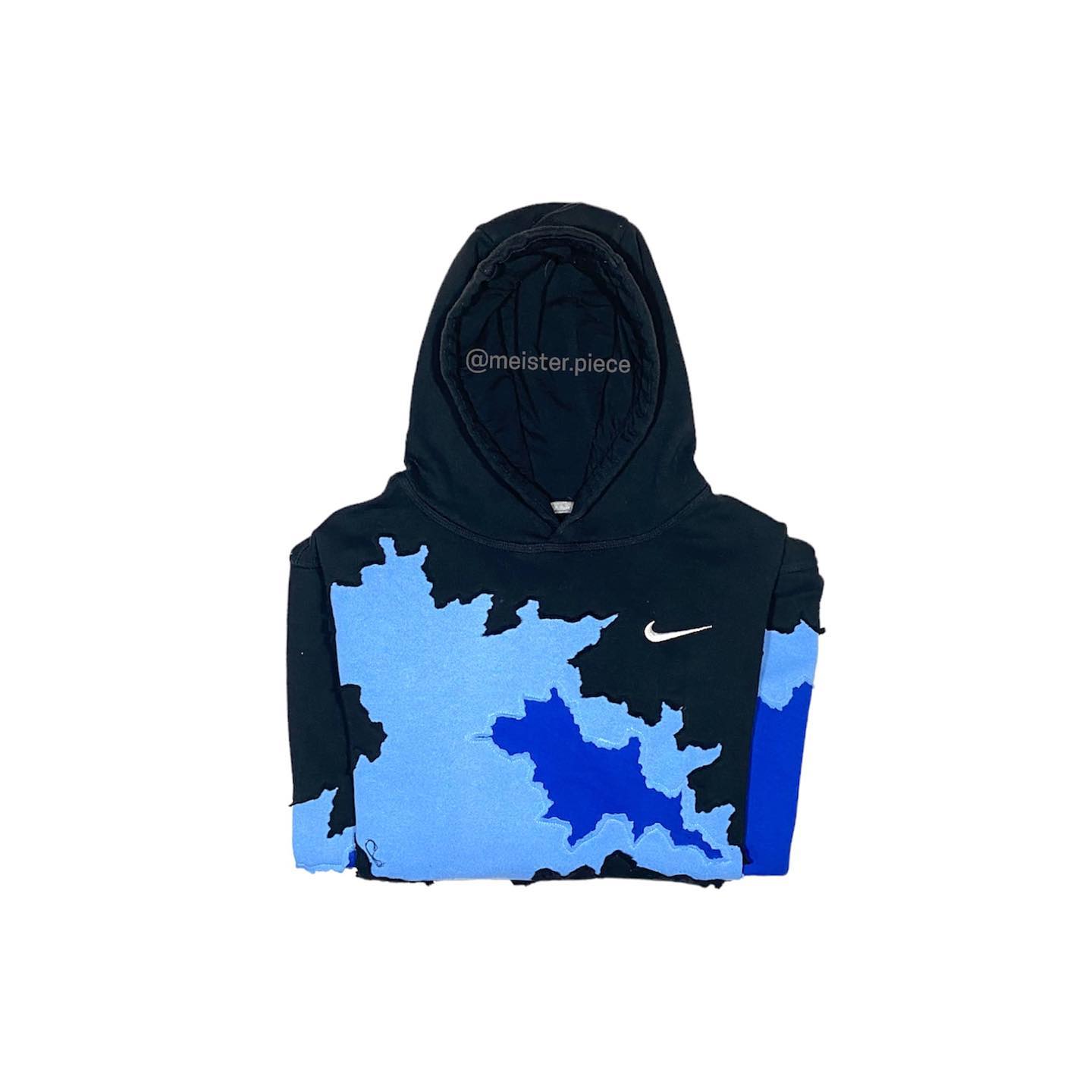 Reworked Nike Scars Hoodie Blue