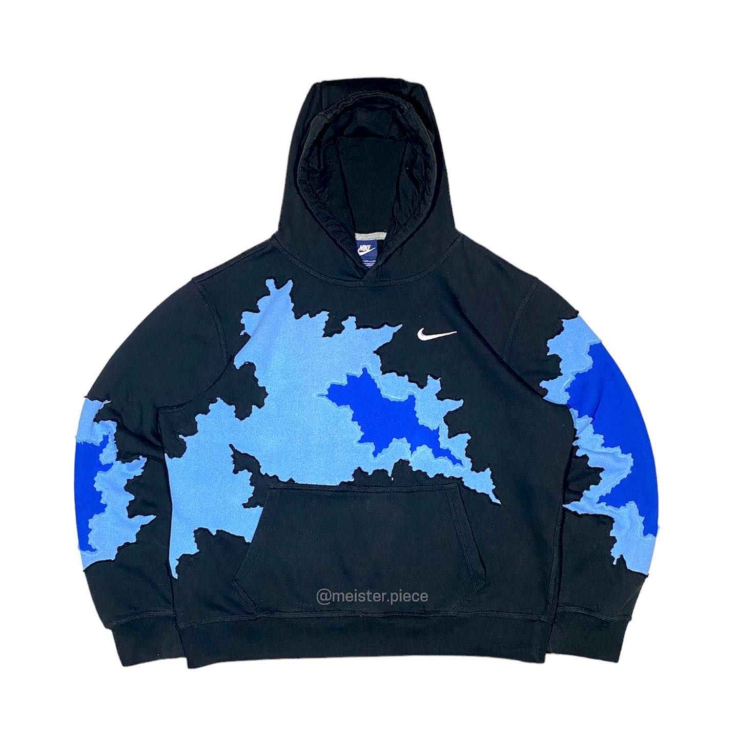 Reworked Nike Scars Hoodie Blue