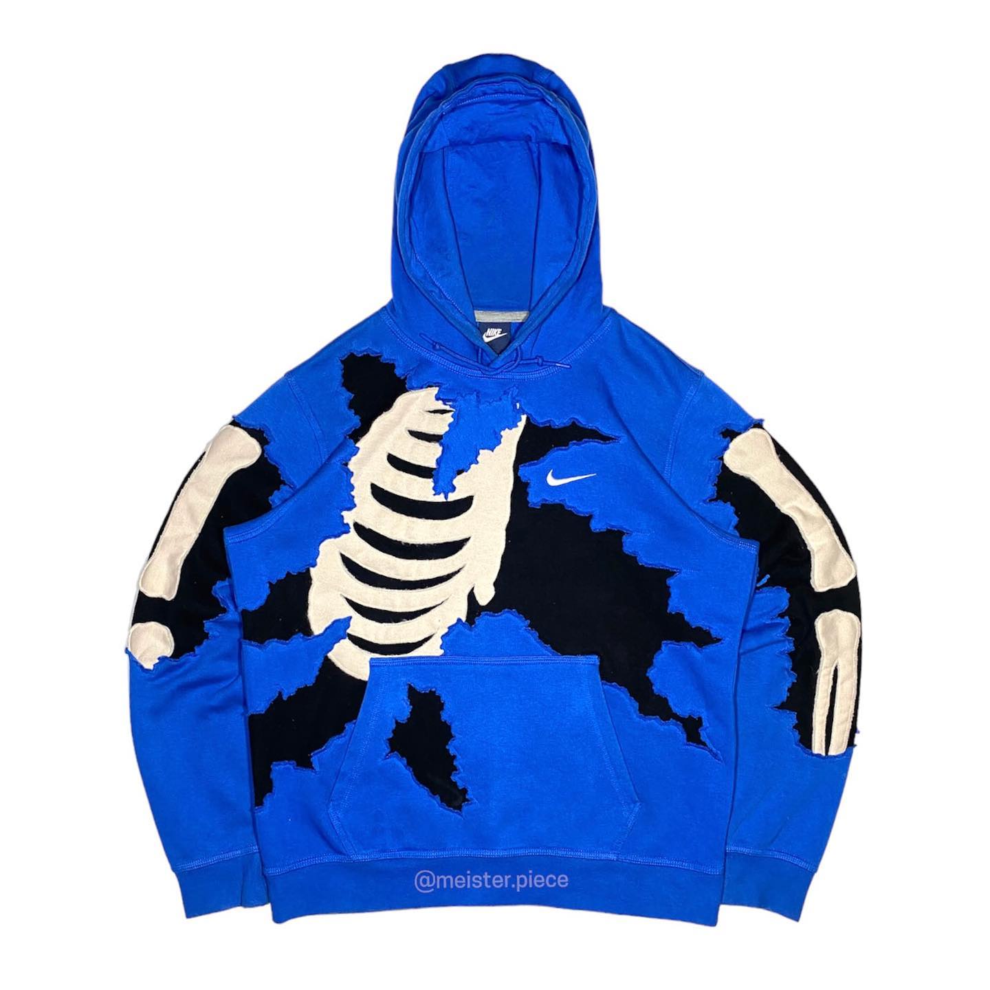 Reworked Nike Skeleton Scratch Hoodie Blue/Black