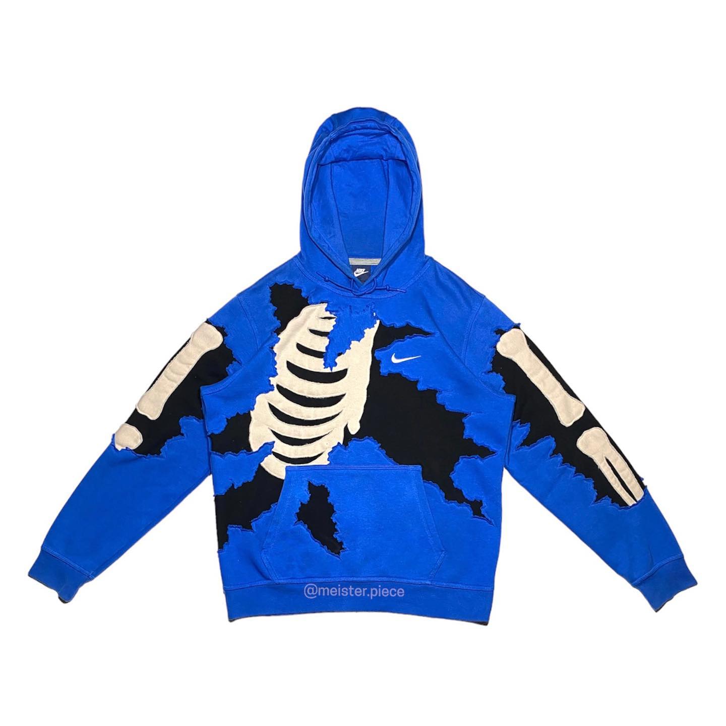 Reworked Nike Skeleton Scratch Hoodie Blue/Black