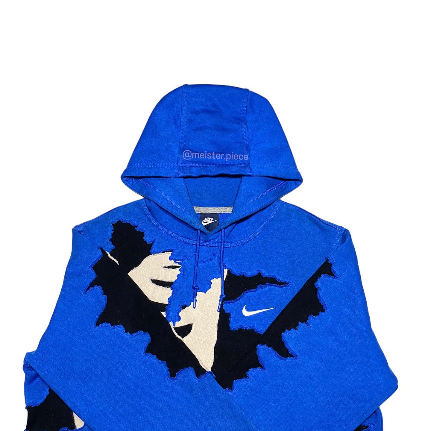 Reworked Nike Skeleton Scratch Hoodie Blue/Black