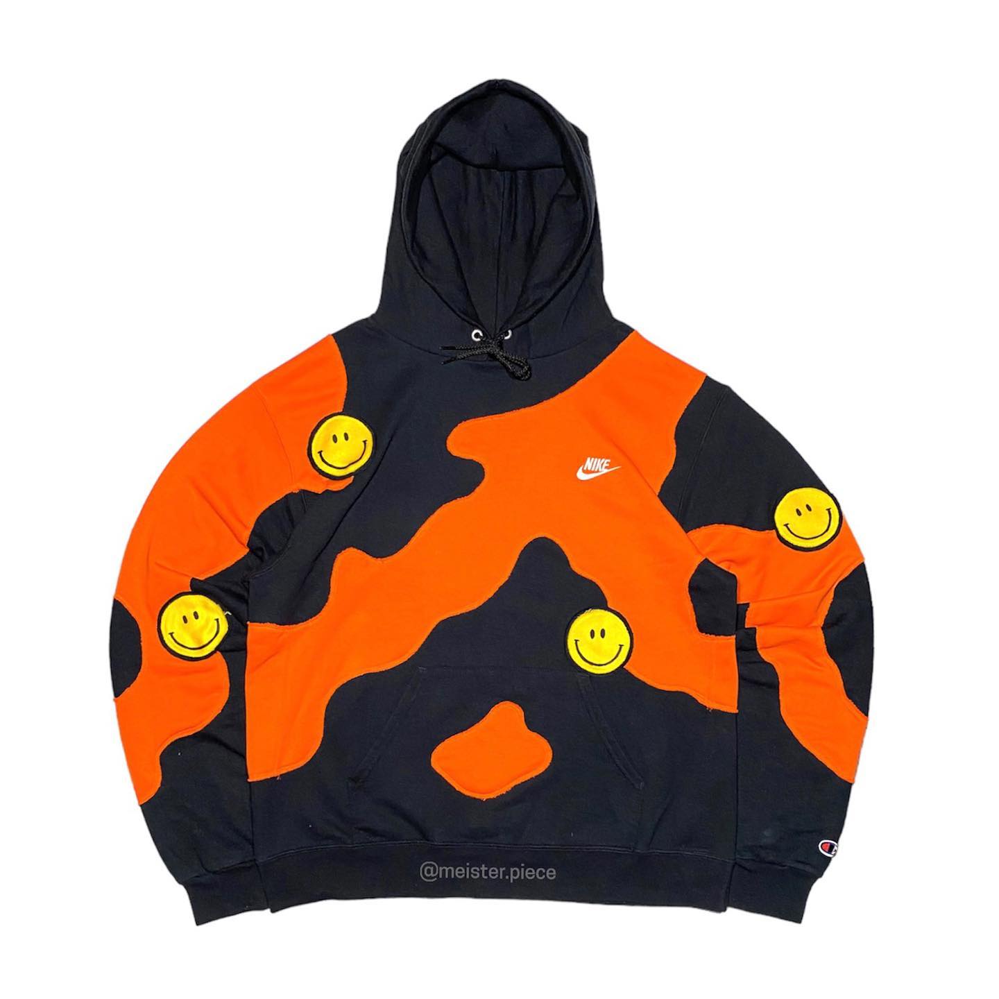 Reworked Nike Smiley Scratch Hoodie